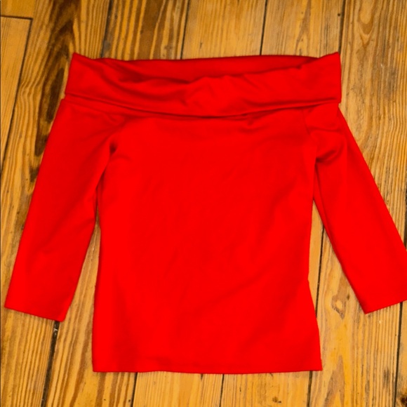 Anthropologie Red Off The Shoulder Top XSmall - Picture 4 of 8